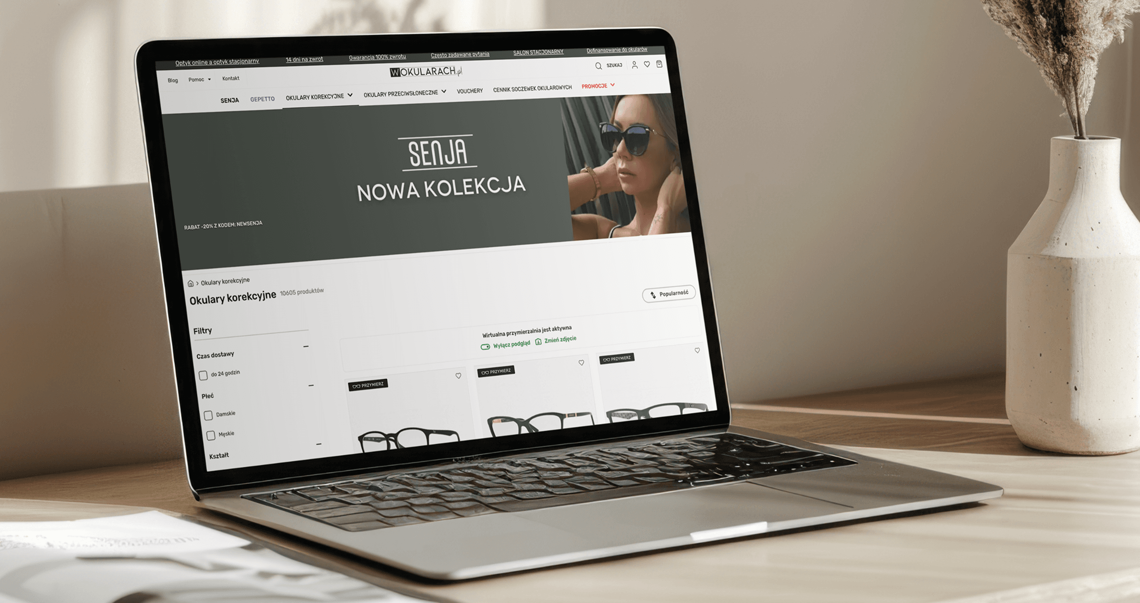 laptop ze strona wOkularach pl